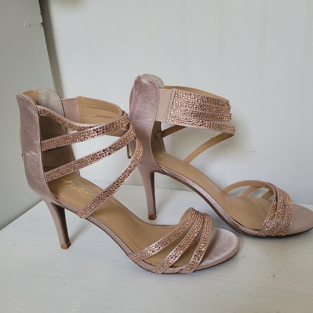 Silk evening sandals Sz7